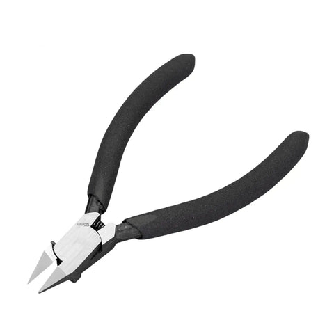 Precision Model Cutter Pliers For Puzzle Building, Diagonal Nippers Wire Cutter Set with black grips, high carbon steel construction