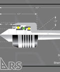 Diagram of 4MT Built Tough Medium Duty Live Center with MT4 Morse Taper, showing dimensions and triple-bearing placement.