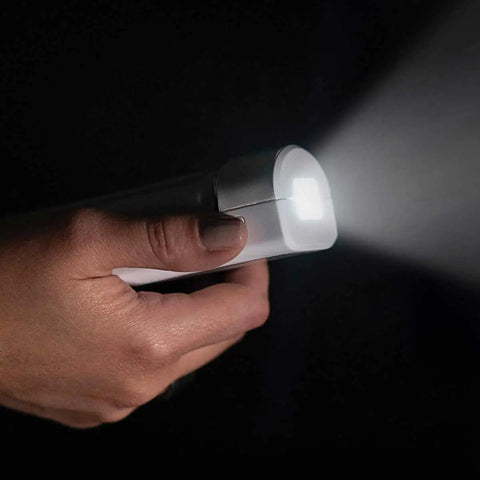 Person holding Lit Color Changing LED Night Light With Motion And Photo Sensors Power Outage Ready Auto Dim Color Adjustable