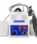 Versatile Micromotor Handpiece Kit For Jewelry Making Nail Art Engraving Wood Carving And More With Non Stage Variable Speed And Foot Pedal On Off Switch For Precise Pro Grade Lab Smoothing And Fine Detailing with control box and handpiece