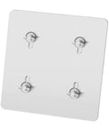 Top Shelf Ceiling Monitor Mount Featuring Height Adjustable Articulating Arm For Effortless Tilt And Swivel Slick Industrial Build - mounting bracket with four locking knobs.