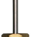 Brass Gauge Adapter For Quick Pressure And Temperature Readings With Lead Free Brass Body And Protective Aluminum Sleeve, vertical view