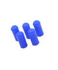 Blue silicone blanking cap vacuum hose end plug 4mm inner diameter 5 pack, durable weatherproof ozone and water resistant