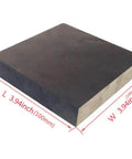 Graphite ingot plate with smooth polished surface, 100mm x 100mm x 20mm