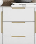 Bronze Aluminum Edge Finger Cabinet Pulls Set Of Two 80mm Hidden Drawer Pulls on white furniture, sleek modern design, easy installation