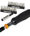 Pro Grade Precision Calibrated Torque Limiting Screwdriver Set With Quarter Inch Hex Bit Holder and Extension Bar