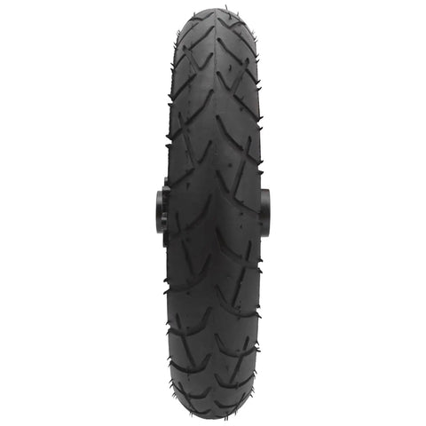 Front view of 12 Inch Electric Scooter Tire With Wheel Hub Rubber Tyre Replacement 12 1/2 X 2 1/4 showing tread pattern