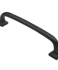 Six Inch C2C Modern Texture Cabinet Handle Pull In Solid Cast Iron Black Finish, front view