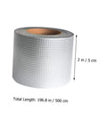 Two Rolls Butyl Repair Tape Sealant For Roof Leaks, Pipe Cracks, And Outdoor Surfaces with dimensions 2in by 196.8in displayed