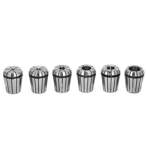 Built Tough R8 Er32 Collet Chuck Set With Six Precision Spring Collets Spanning One Eighth To Three Quarter Inches Straight Up Fit For Cnc Milling Machines Delivering Dead Center Accuracy For Heavy Duty Everyday Machining