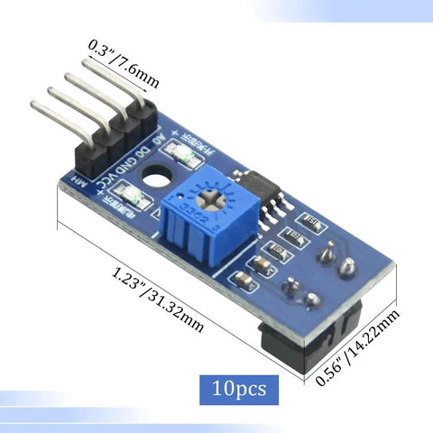 10 Pack TCRT5000 Infrared Reflective Sensor Switch Module For Obstacle Avoidance And Line Tracking With 3.3V To 5V Compatibility