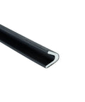 Close-up of V Shape Weatherstripping For Doors Self Adhesive Foam Door Seal Strip Black 1/2 In By 1/2 In By 26 Ft