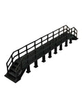 Crisp Unpainted Low Profile Industrial Maintenance Platform Ho Scale Model Railroad Scenery Kit with black railing detail.