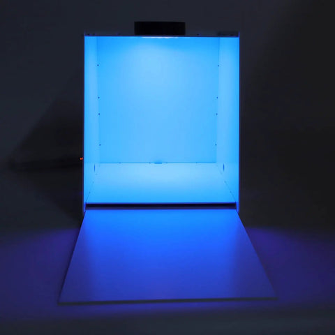 Heavy Duty UV Curing Box For 3D Resin Printers Featuring A Killer Reflective Tray Dust Locked Lid And Slap Together Build For Slick Fast Hardening On Your Desk