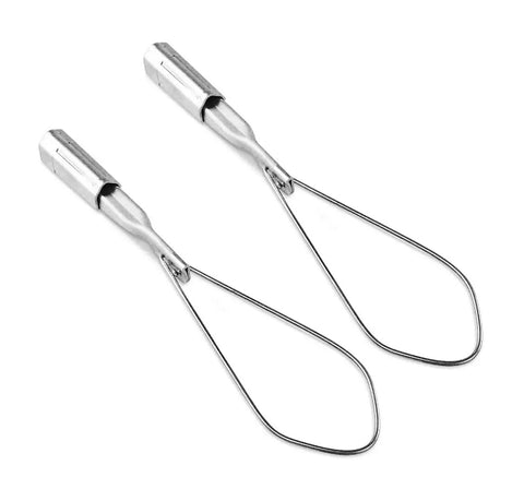 Two Pack Aluminum Wedge Cable Clamps with Stainless Steel Ball Handle and Pro Grade Secure Locking System for aerial cable tightening