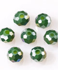 Quality Heavy Duty Loose Faceted Crystal Glass Beads To Spice Up Your DIY Gear, green, faceted, decorative spacer stones.