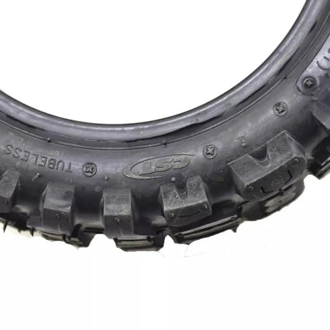 Close-up of Heavy Duty Off Road Vacuum Tubeless Tire 90 65 6.5 Replacement For Motorcycles And Electric Skateboards Rugged All Terrain Tire