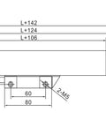 Technical diagram of Linear Scale Sensor Reader Head With 5Um 1Um Resolution For Milling Machines, showing dimensions.