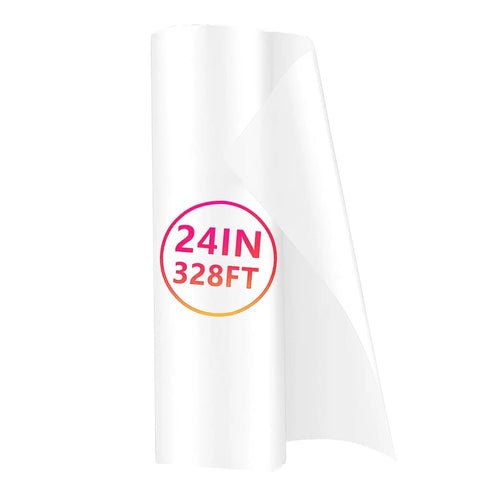 DTF Transfer Film Roll 24 Inch Wide 328 Feet Long for Direct To Film Printing Clear PET Sheets Hot Peel
