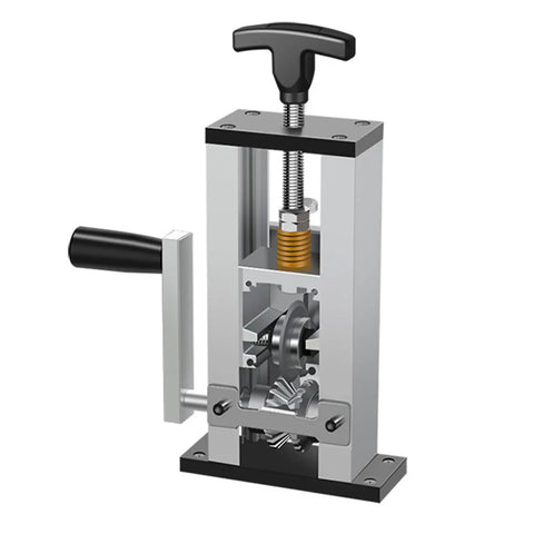 Premium Grade Drill Powered Wire Stripper Machine For Copper Cable With Manual Crank Option, showcasing aluminum construction and handle.