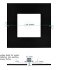 Front view of 6 Inch Square LED Recessed Light Canless Dimmable Downlight With 5 Color Temperatures From 2700K To 5000K, 1000 Lumens
