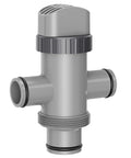 Dual Split Hose Plunger Valve For Intex Pool Systems No Fuss Flow Control Reduces Pump Suction Vacuum Ready Opens And Closes Water To Filtration Installation Kit With O Rings gray plastic valve