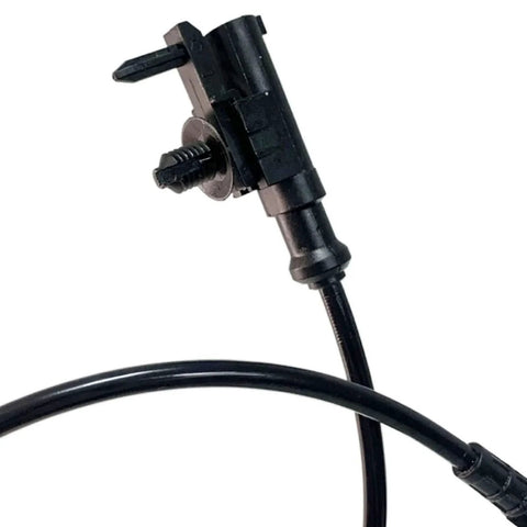 Close-up of ABS sensor for Front Wheel Bearing And Hub Assembly 6 Lug With ABS For 4WD Vehicles Fits Chevy Silverado Suburban Tahoe