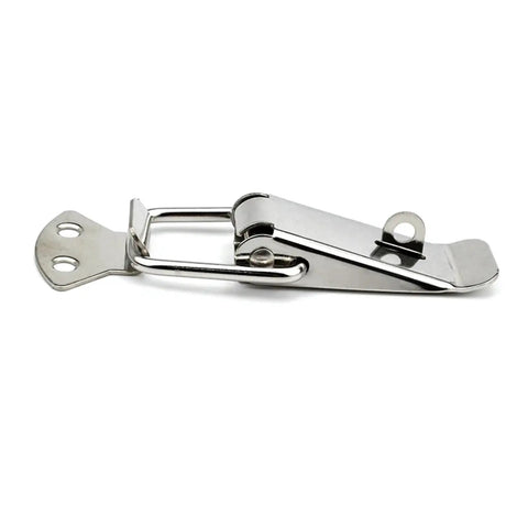 Rugged Pro Grade Stainless Steel Tool Box Latch Lock for Industrial Doors and Boxes, Flat Mouth Button Latch, Heavy Duty SK103 201 Steel Construction, Easy Install, Secure Closure, Durable Metal Gate Cabinet Latch