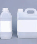 Two Heavy Duty HDPE Water Containers With Handles and Lids Tamper Cover for Oils Shampoos Body Care Dyes Storage