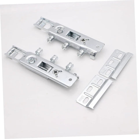 Veemoon two-pack hidden cabinet hinges in silver chrome finish with mounting plates and screws for kitchen cabinets