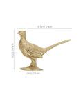 Top Shelf Brass Pheasant Drawer Knob With Rich Golden Finish 6.1x4.4cm decorative bird hardware for cabinets