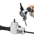 Yt-180A Double Head Sheet Nibbler with drill attachment converting standard drill for cutting metal and wood.