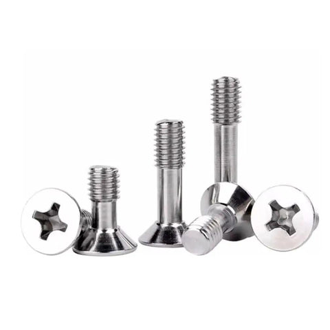 M2.5x12mm Captive Screws With Cross Recess Countersunk Flat Head Stainless Steel 20 Pack for Metal Panels and Enclosures