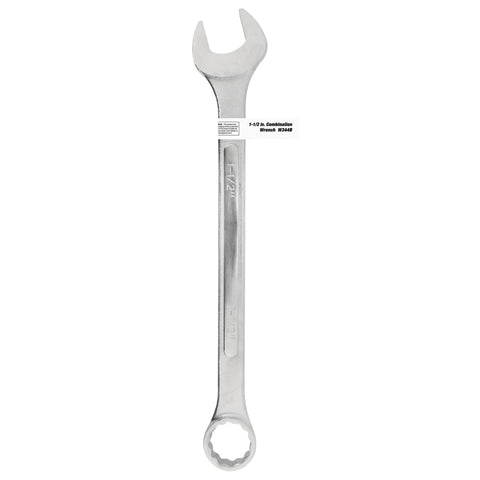 One And A Half Inch Combo Wrench, Heavy Duty Drop Forged Chrome Alloy Steel With High Torque Box End And Open End, product image