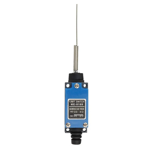 Cat Whisker Flexible Coil Spring Momentary Limit Switch ME8169 1NC 1NO in blue casing for industrial automation