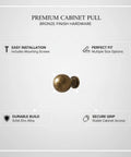 Antique Bronze Zinc Alloy Cabinet Pulls For Kitchen Cabinets, Drawers, And Dressers Built Tough For Daily Use, Durable Hardware Handle