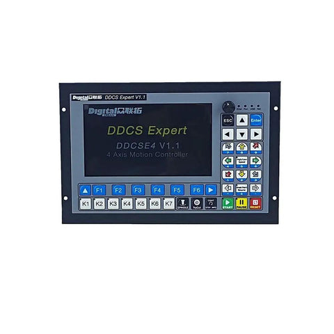 Five Axis DDCS Expert Beefed Up Motion Controller System For CNC Routers Milling Lathe And Engravers Offline Standalone Servo And Stepper Drive 1000KHz High Speed Controller With Auto Tool Change And Handwheel Guidance Replacement For Mach3 front panel