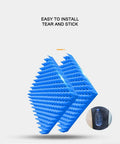 High Density Egg Crate Acoustic Foam Panels Self Adhesive Soundproof Wall Sheets in blue for easy installation.
