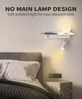 M02 Wall Mounted Reading Light With Romantic Ball Light And USB Port Multifunctional Bedside Wall Sconce above bed