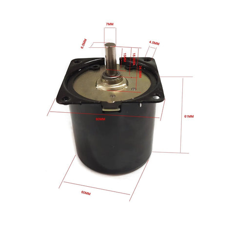 110V 220V Synchronous AC Gear Motor Mini Electric Motor Reducer Low Speed Metal Gear Drive for Barbecue Grills