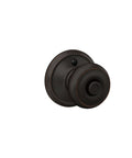 Georgian Privacy Door Knob With Bed And Bath Privacy Lock In Aged Bronze, No Hassle Install With Self Aligning Screws