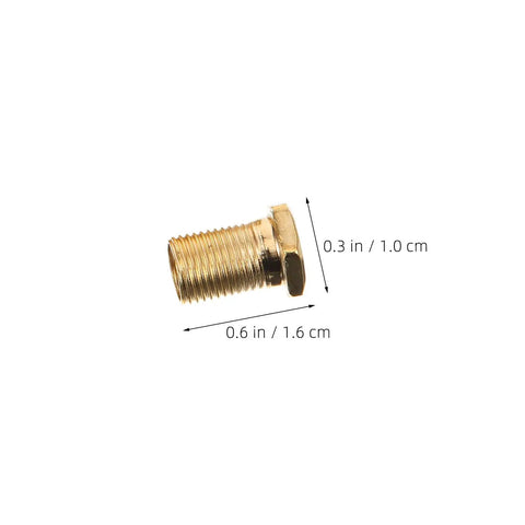 Gold Alloy Guitar Tuning Machine Mounting Hardware Kit Hex Nut 0.6 in size for secure fitting on acoustic electric guitars.