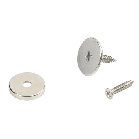 Magnetic Cabinet Door Catch With 15 Lbs Magnetic Hold Heavy Duty Stainless Steel Drawer Latch components and installation screws.
