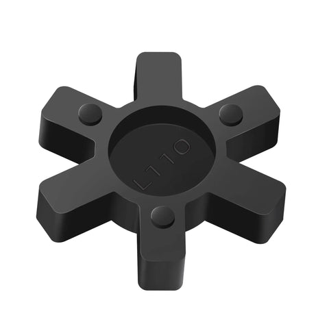 Solid Type Flexible NBR Rubber Spider Center Insert For L Jaw Couplings L110 Fit, Rugged Heavy Duty Vibration Dampening, Durable Black 4 Pack, Precision Machined, Shock Absorb, Ideal For Industrial Equipment