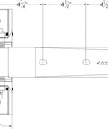 Diagram of Heavy Duty Strap Hinge For Industrial Doors Left Hinge H 412 6 Way Adjustable with dimensions shown