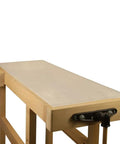 Silicone Glue Mat XXL For Workbench 23.5 By 60 Inches Easy Clean Craft Surface To Protect Tables From Glue Spills shown installed on workbench