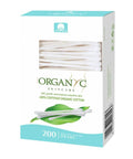 Box of 100 Percent Certified Organic Cotton Swabs No Man Made Materials 200 Count White Super Gentle Hypoallergenic For Sensitive Skin Ideal For Personal Care And Makeup Removal And Ear Cleaning