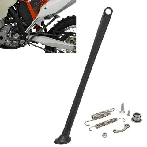 Forged Aluminum Dirt Bike Kickstand Side Stand With Rugged Springs For XC XCW XCF EXC EXCF 150 200 250 300 350 400 450 2008-2015 Black Finish