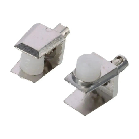 Beefy Heavy Duty Glass Shelf Brackets Set 100 Pack Corrosion Resistant Zinc Alloy Support Clips close-up view