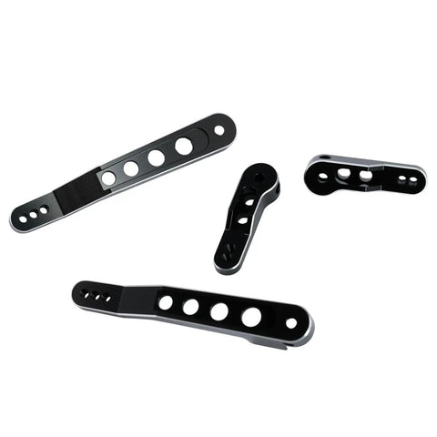 Aluminum Alloy Front And Rear Torsional Sway Bars Linkage Set For 1 To 7 UDR Upgrades Beefed Up Front And Rear Sway Bar Linkage Replacement CNC Machined Lightweight Durability Upgrade Kit For Dialed In Stability And Handling, black CNC aluminum RC link set